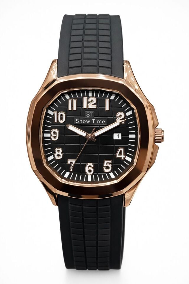 SİYAH-BRONZ ERKEK KOL SAATİ