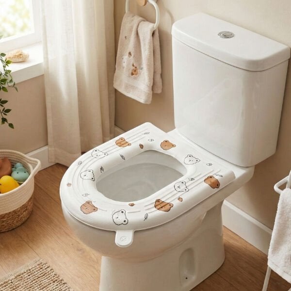 Desenli Klozet Oturak Kılıfı