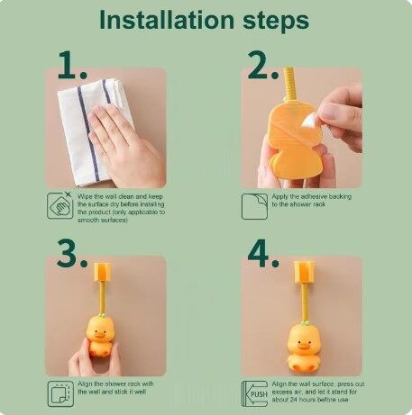 Hayvan Figürlü Duş Başlığı Tutucu