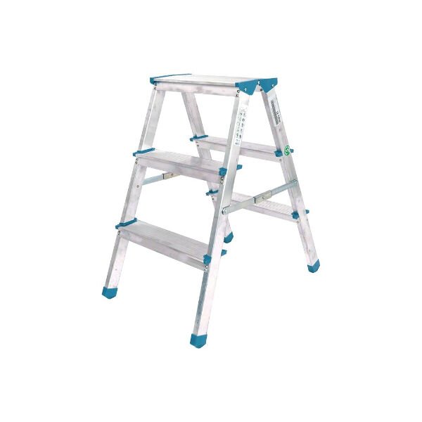 3+3 Çift Basamaklı Alüminyum Metal Merdiven