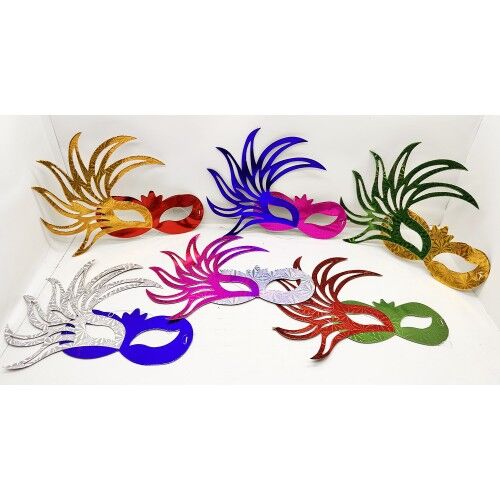 6'lı Renkli Balo Maskesi Seti | Karton & Lastikli (Yetişkin-Çocuk Uyumlu)