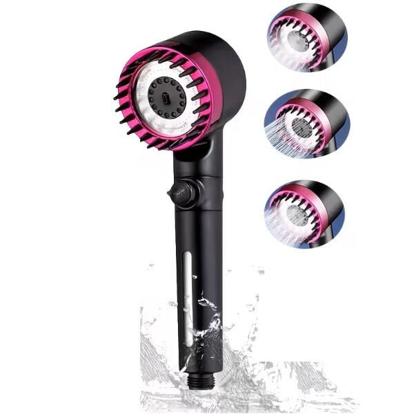 Pembe 3 Modlu Filtreli Duş Başlığı