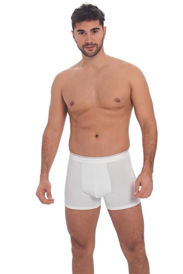 Erkek Pamuk ve Modal Kumaş Geniş Bel Lastikli Klasik Bokser (0019)