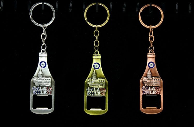 Metal Galata Kulesi Anahtarlık Ve Açacak Model 1