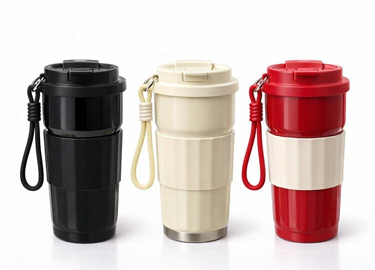 Paslanmaz Çelik Silikon Sleeve Termos Bardak