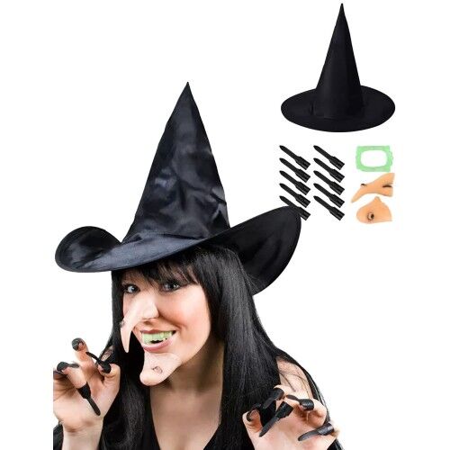 Cadı Şapkası Cadı Tırnakları Cadı Burnu Cadı Çenesi Cadı Diş Seti