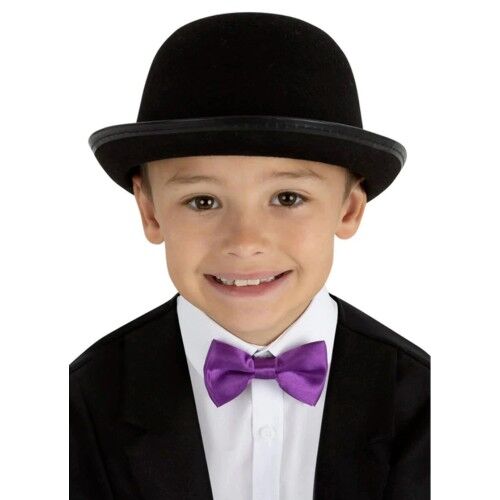 Charlie Chaplin Stil Çocuk Şapkası – Siyah Melon Parti Şapkası