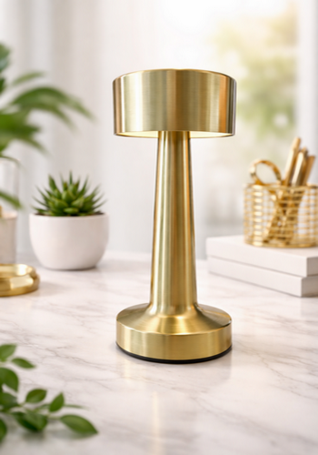 Şarjlı Dokunmatik LED Masa Lambası Gold