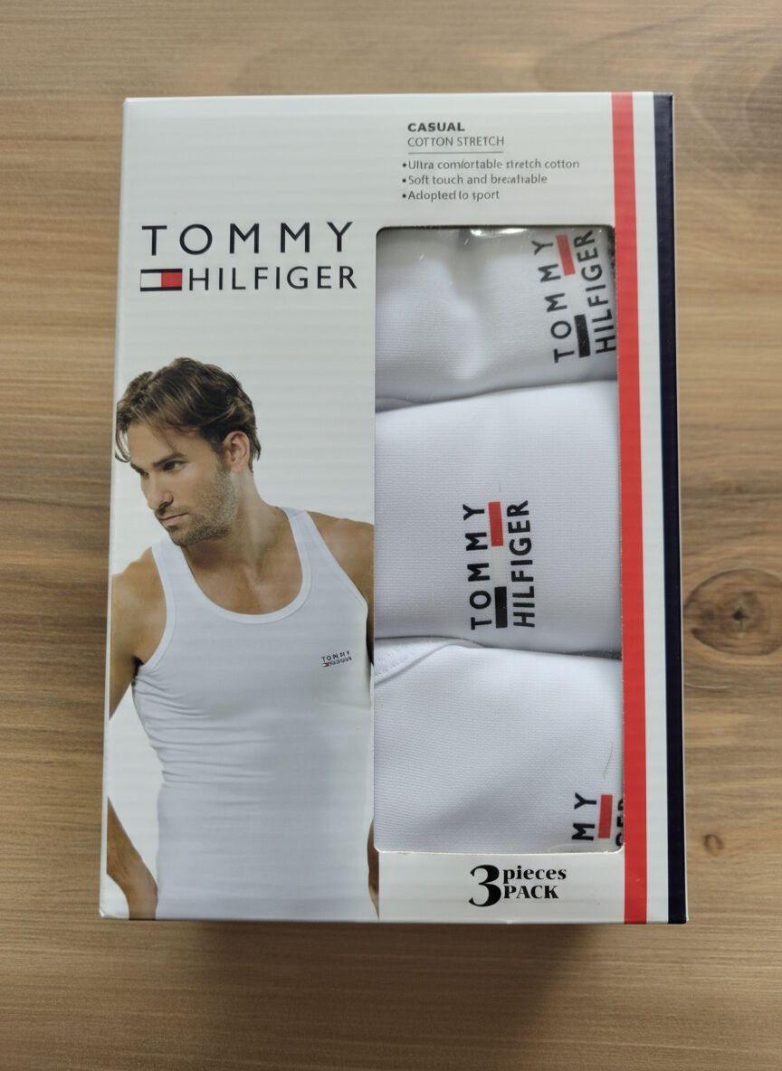 Tommy Hilfiger Erkek Atlet 3'lü Beyaz