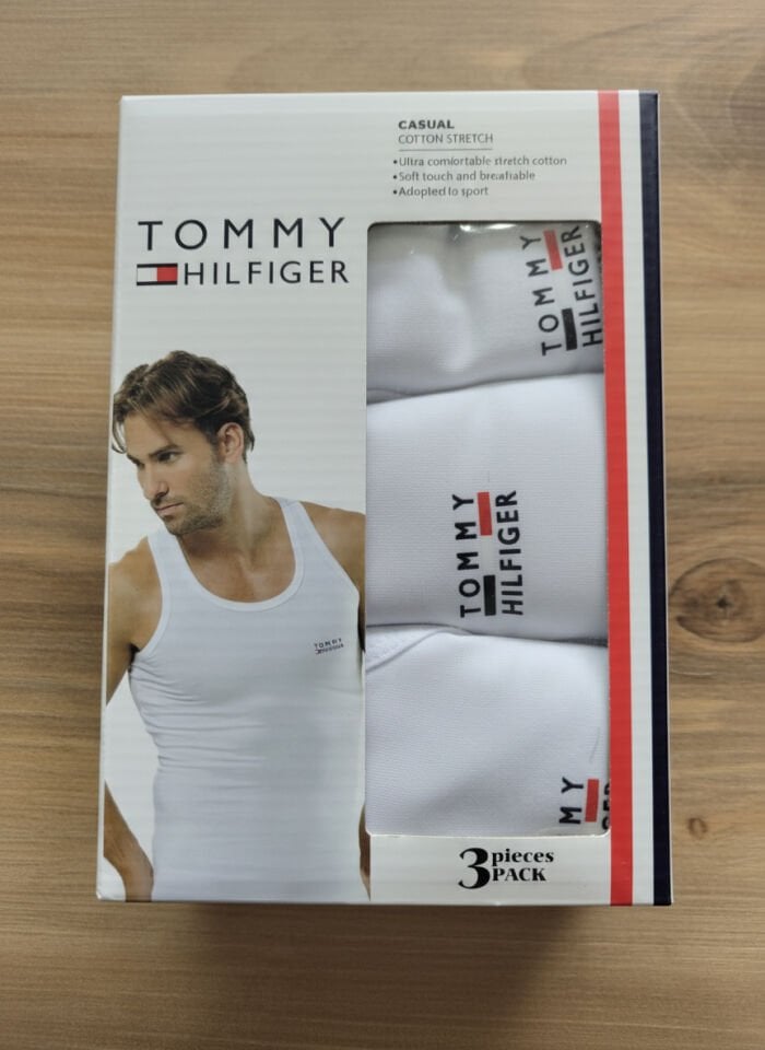 Tommy Hilfiger Erkek Atlet 3'lü Beyaz