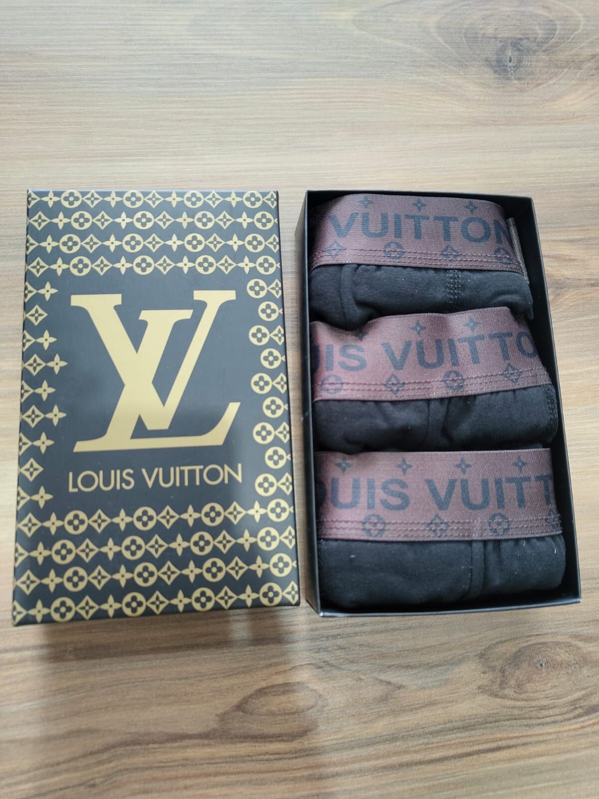 Louıs Vuıtton Siyahlı Kahverengili Bantlı Premium Boxer