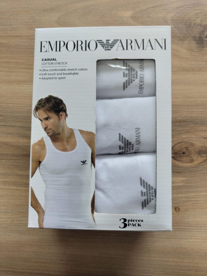 Emporio Armani  Erkek Atlet 3'lü Beyaz