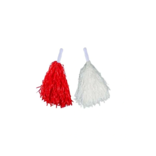 KIRMIZI BEYAZ GÖSTERİ PONPONU