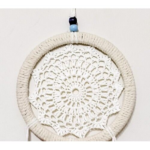 Kırmızı Kuş Tüylü Dream Catcher El Yapımı Düş Kapanı Duvar Süsü