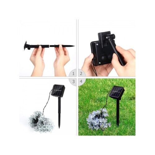 Solar 30 LED'li Çiçek Tasarımlı Günışığı Bahçe Aydınlatma