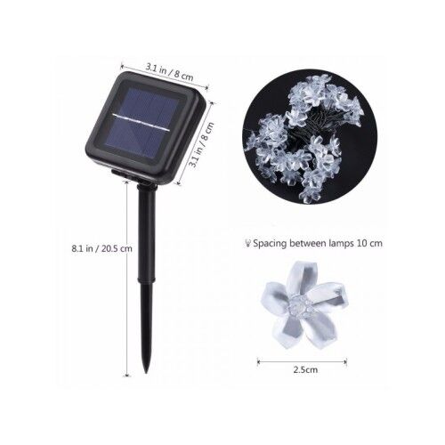 Solar 30 LED'li Çiçek Tasarımlı Günışığı Bahçe Aydınlatma