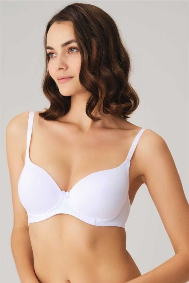 Kadın Balenli Desteksiz Dolgusuz Askıları Çıkabilen Günlük Klasik T-Shirt Sütyeni (3149)