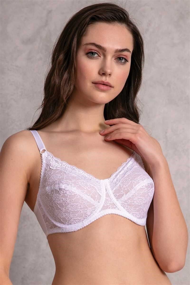 Kadın Balenli Desteksiz Dolgusuz Toparlayıcı Günlük Klasik Dantelli Küçültücü Sütyen (3229)