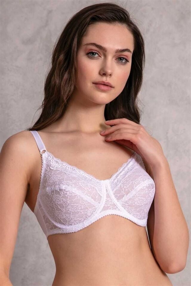 Kadın Balenli Desteksiz Dolgusuz Toparlayıcı Günlük Klasik Dantelli Küçültücü Sütyen (3229)