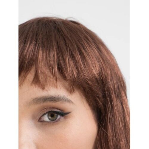 Kahve Renk Uzun Düz Parti Peruğu - Uzun Kahverengi Peruk
