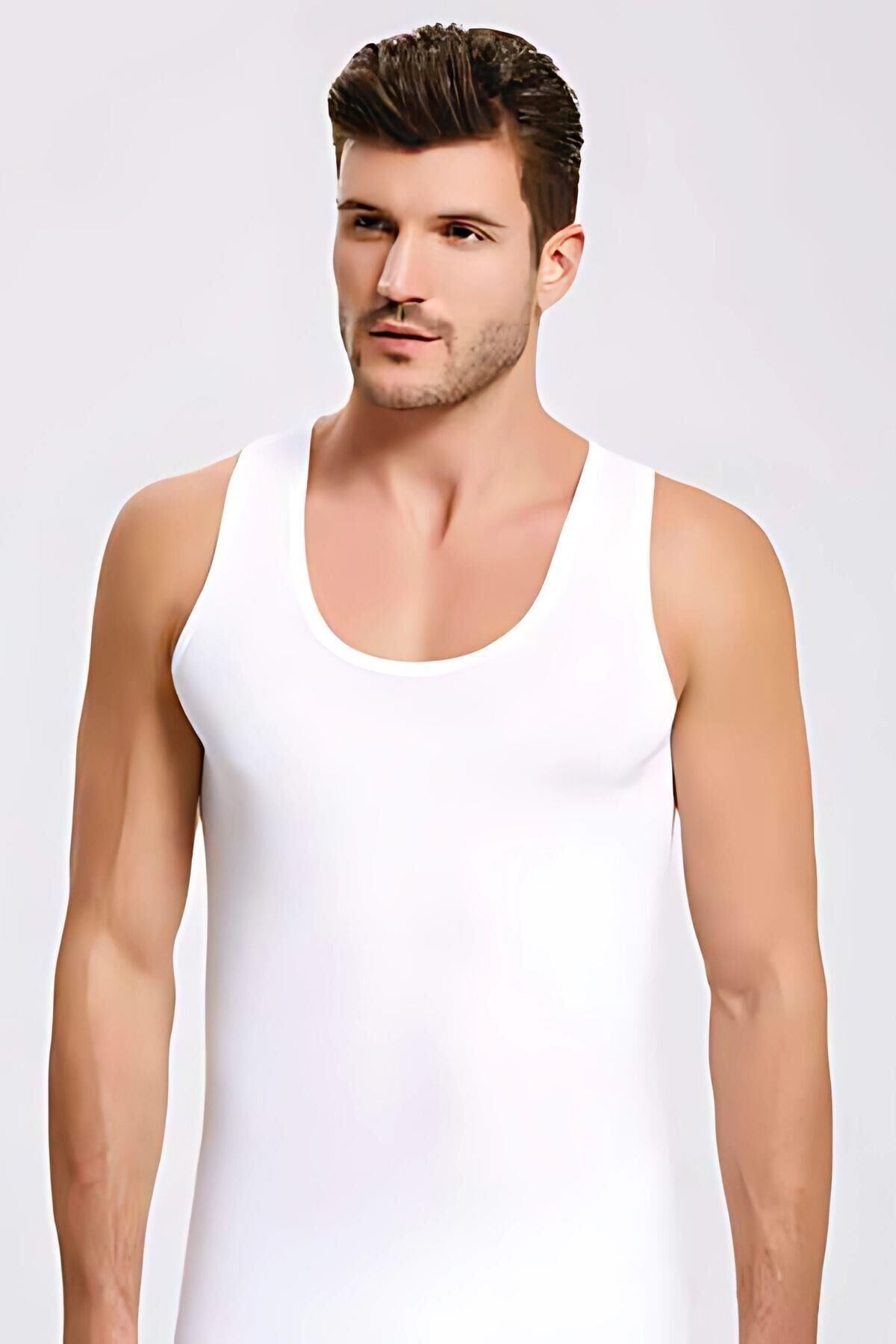 LYCRA BAMBU ATLET ERKEK  1608 BEYAZ - 2XL