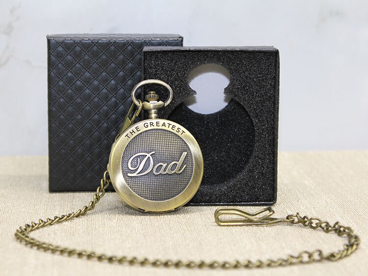 Özel Kutulu Dad (Baba) Tasarımlı Antik Köstekli Saat