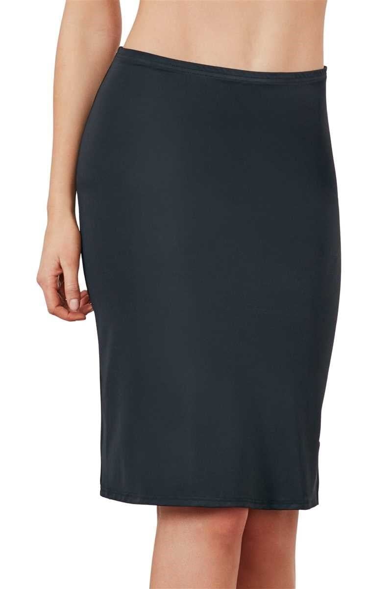 Kadın Mikropolyamid Esnek Kumaşlı Diz Altı Uzun Etek Altı Jüpon (0624)