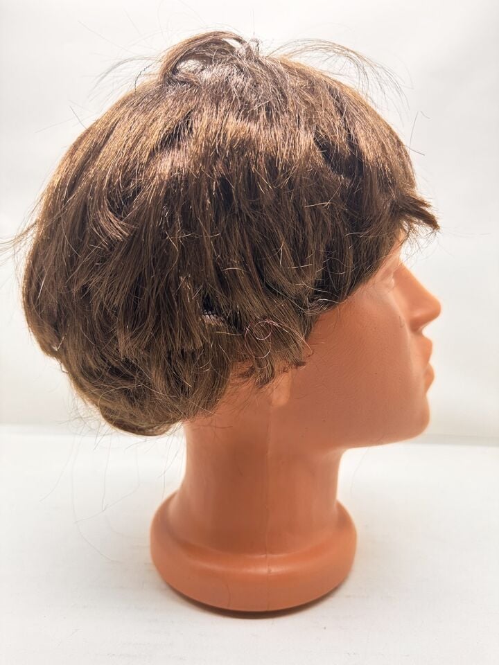 Kahverengi Kısa Kesim İçi Astarlı Erkek Peruğu