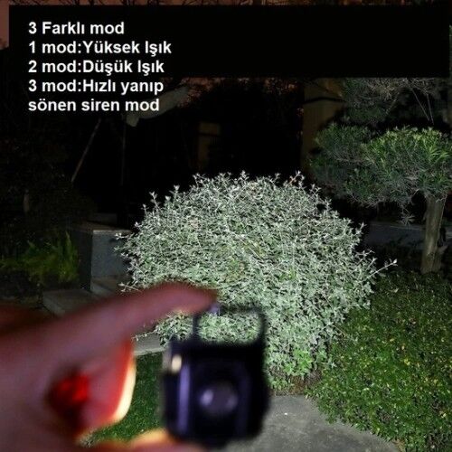 Mini 30 LED'li Çok Fonksiyonlu Şarjlı Kamp Lambası ve Anahtarlık Fener