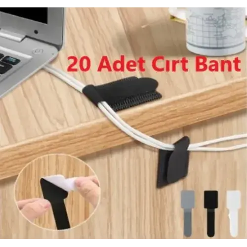 20 Adet Kendinden Yapışkanlı Cırt Cırtlı Bant