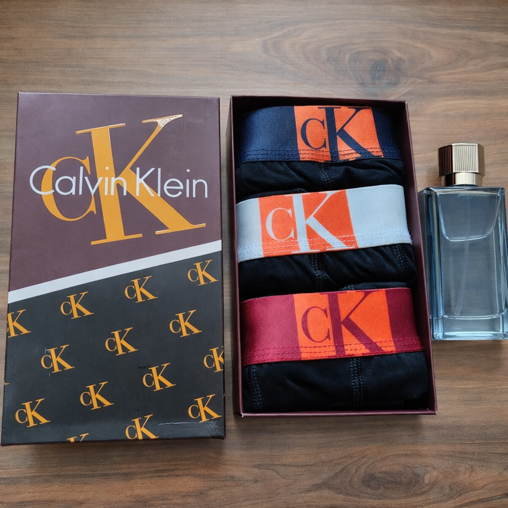 Calvin Klein Rengarenk Bantlı Premium Boxer+Parfüm