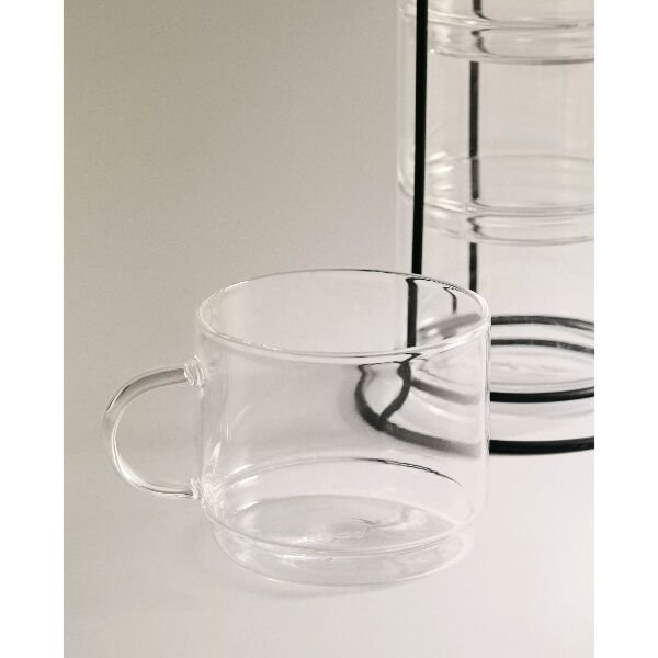 Standlı Borosilikat 4'lü Fincan Seti