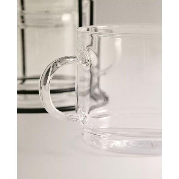 Standlı Borosilikat 4'lü Fincan Seti