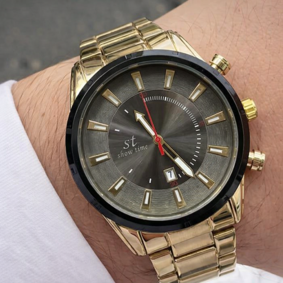 GOLD PASLANMAZ ÇELİK ERKEK KOL SAATİ