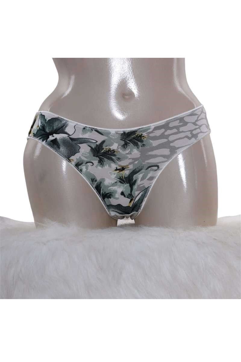 Kadın Viskon Kumaş Çiçek Desenli Slip (2774)