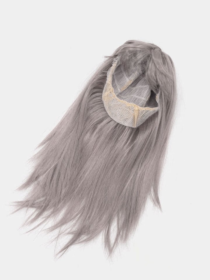 Platin Gri Gümüş Uzun Parti Peruğu