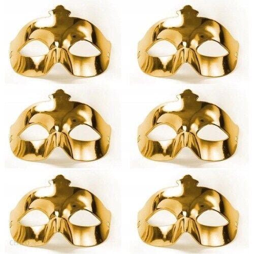 Altın Metalize Renk Düz Balo Parti Maskesi