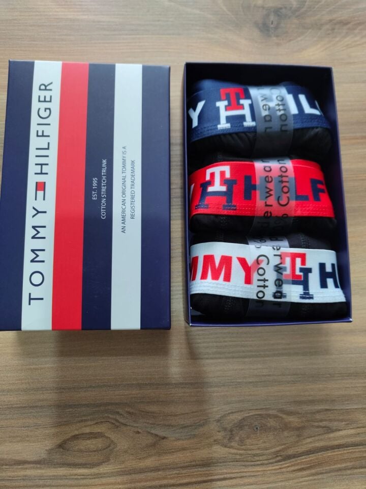 Tommy Hilfiger Renkli Bel Bantlı Premium Boxer