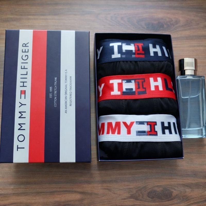 Tommy Hilfiger Renkli Bel Bantlı Premium Boxer+Parfüm