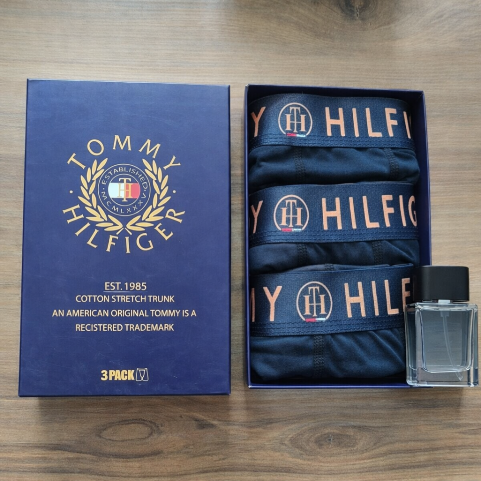 Tommy Hilfiger Lacivert Premium Boxer+Parfüm