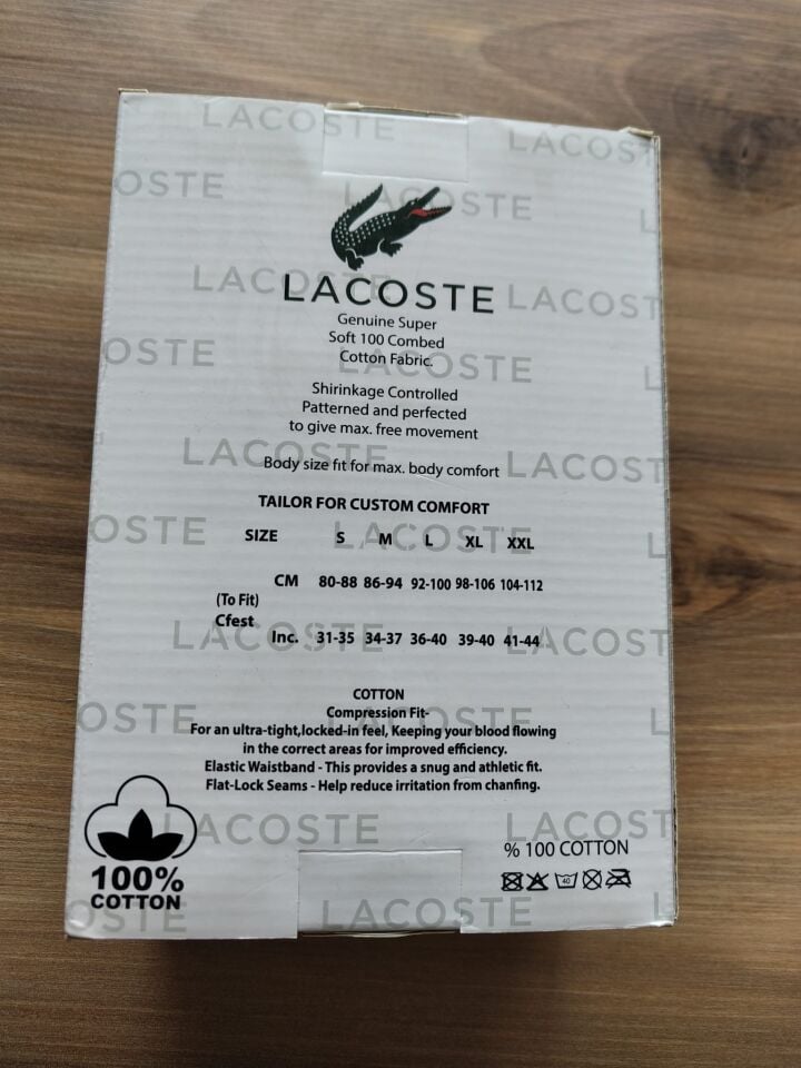 Lacoste  Erkek Atlet 3'lü Siyah