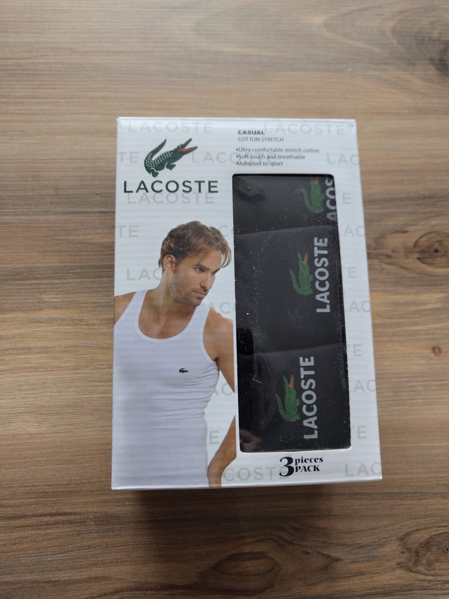 Lacoste  Erkek Atlet 3'lü Siyah