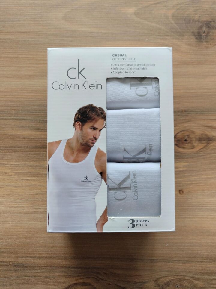 Calvin Klein Erkek Atlet 3'lü Beyaz