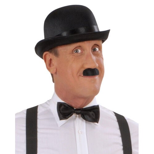 Charlie Chaplin Stil Yetişkin Şapkası – Siyah Melon Parti Şapkası