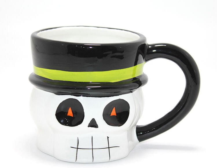 Centilmen İskelet 3D Kabartmalı Kupa Bardak