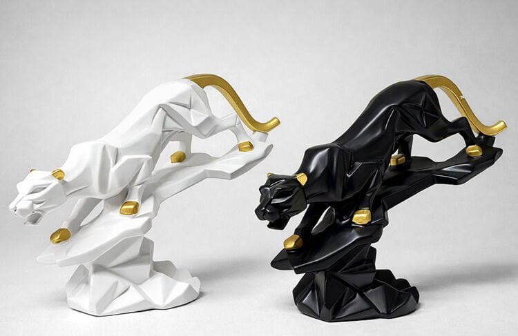 Dekoratif Polyester Panter Figürü