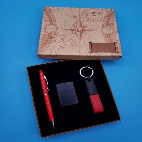 Anahtarlık Çakmak ve Kalem Hediye Seti