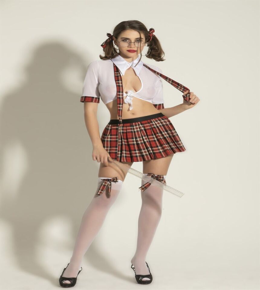 Gallipoli 6536 Bayan Gömlek, Toka, Kravat, Etek ve Çorap Takım