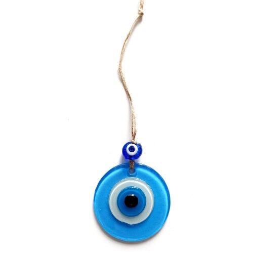 Nazar Boncuklu Bebek Mavisi Renginde Mini Duvar Süsü