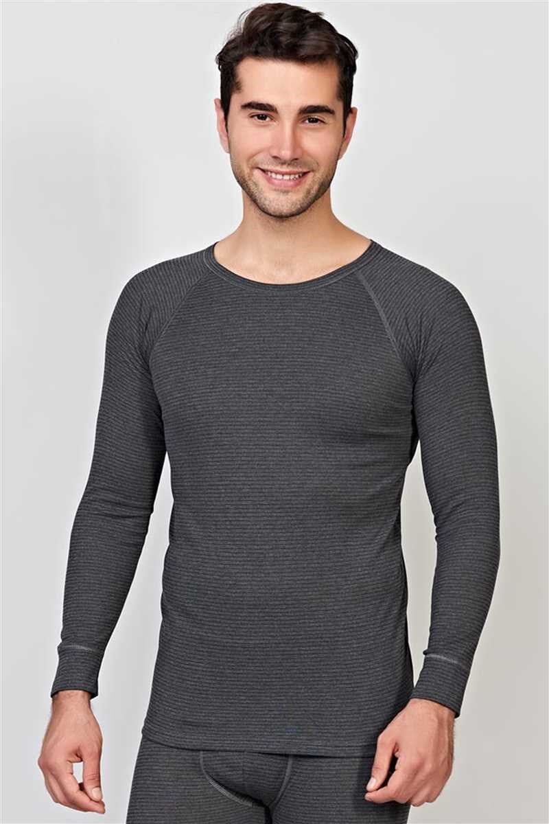 Erkek Termal Geniş Yaka Reglan Uzun Kol İçlik T-Shirt (8565)